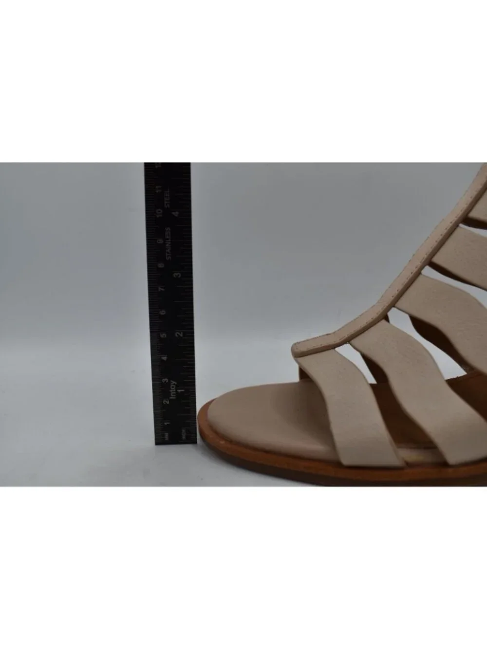 Sofft Womens Size‎ 9 Carmen Beige Leather Block Heel Gladiator Sandals Shoes